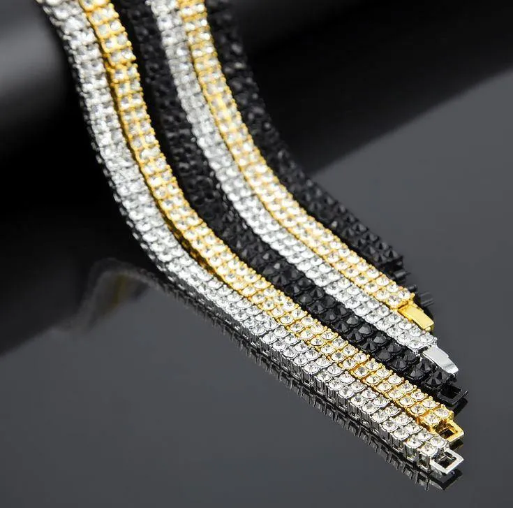 2 Row Tennis 14K Yellow Gold Plated Chain