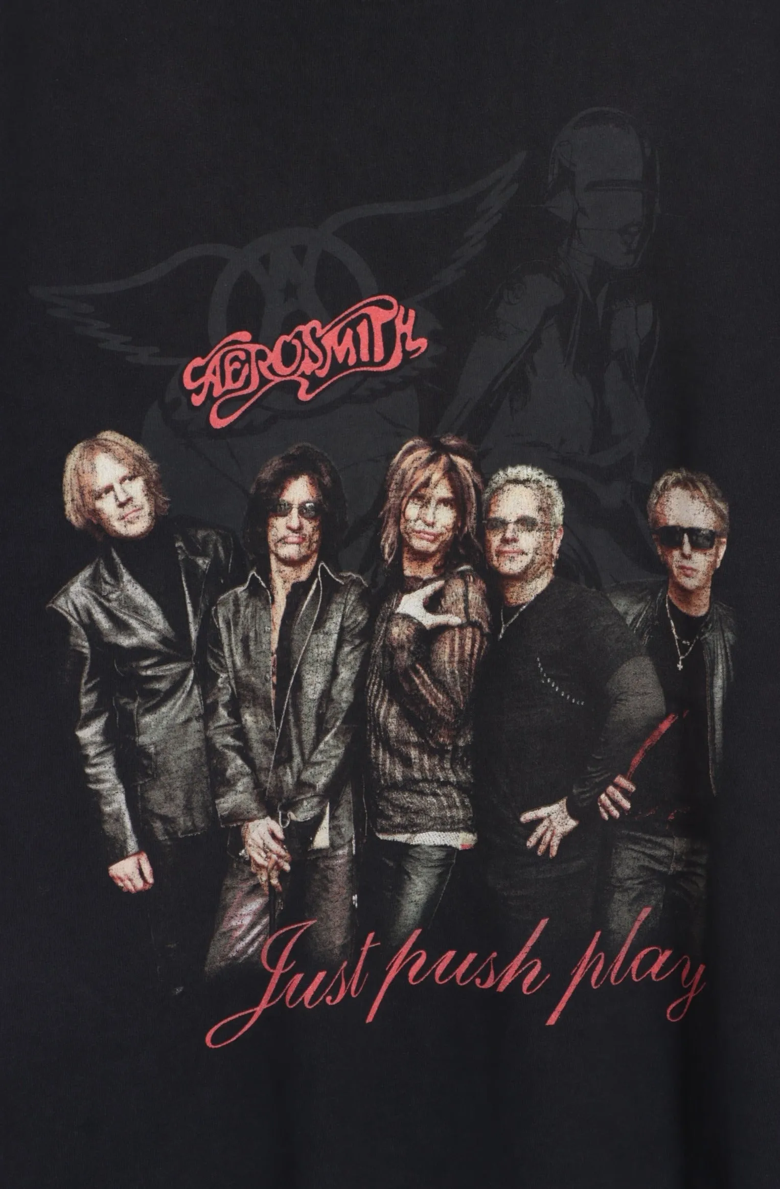 Aerosmith Just Push Play 2001 World Tour Front Back T-Shirt (XL)