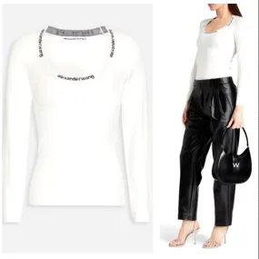 Alexander Wang  |Casual Style U-Neck Long Sleeves Plain Logo