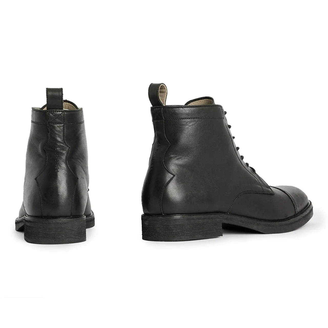 ALLSAINTS Drago Lace-Up Leather Boots - Black