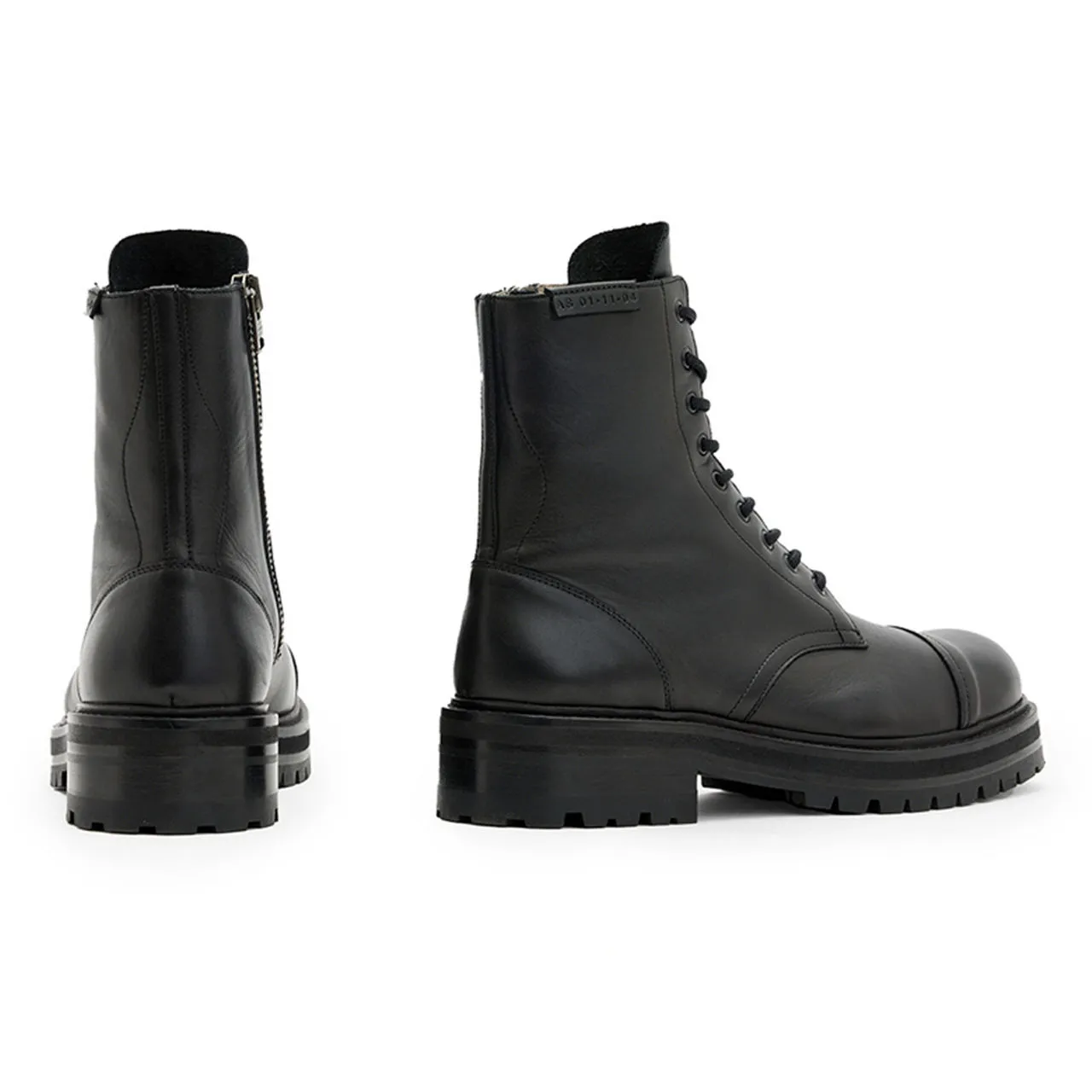 ALLSAINTS Hank Chunky Leather Boots - Black