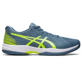 ASICS Men's Solution Swift FF Tennis Shoe (Steel Blue/Hazard Green)