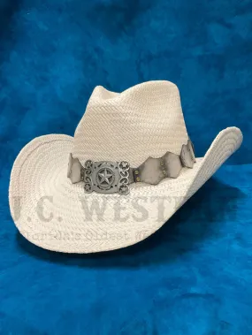 Austin Hats 05-916 TEXAS WINTER Straw Hat White