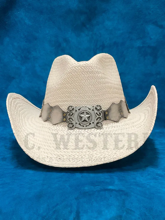 Austin Hats 05-916 TEXAS WINTER Straw Hat White