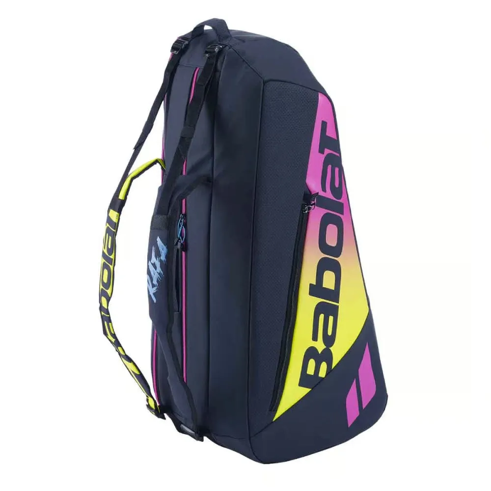 Babolat Pure Aero Rafa 2023 6R Tennis Kit Bag (Yellow/Pink/Blue)