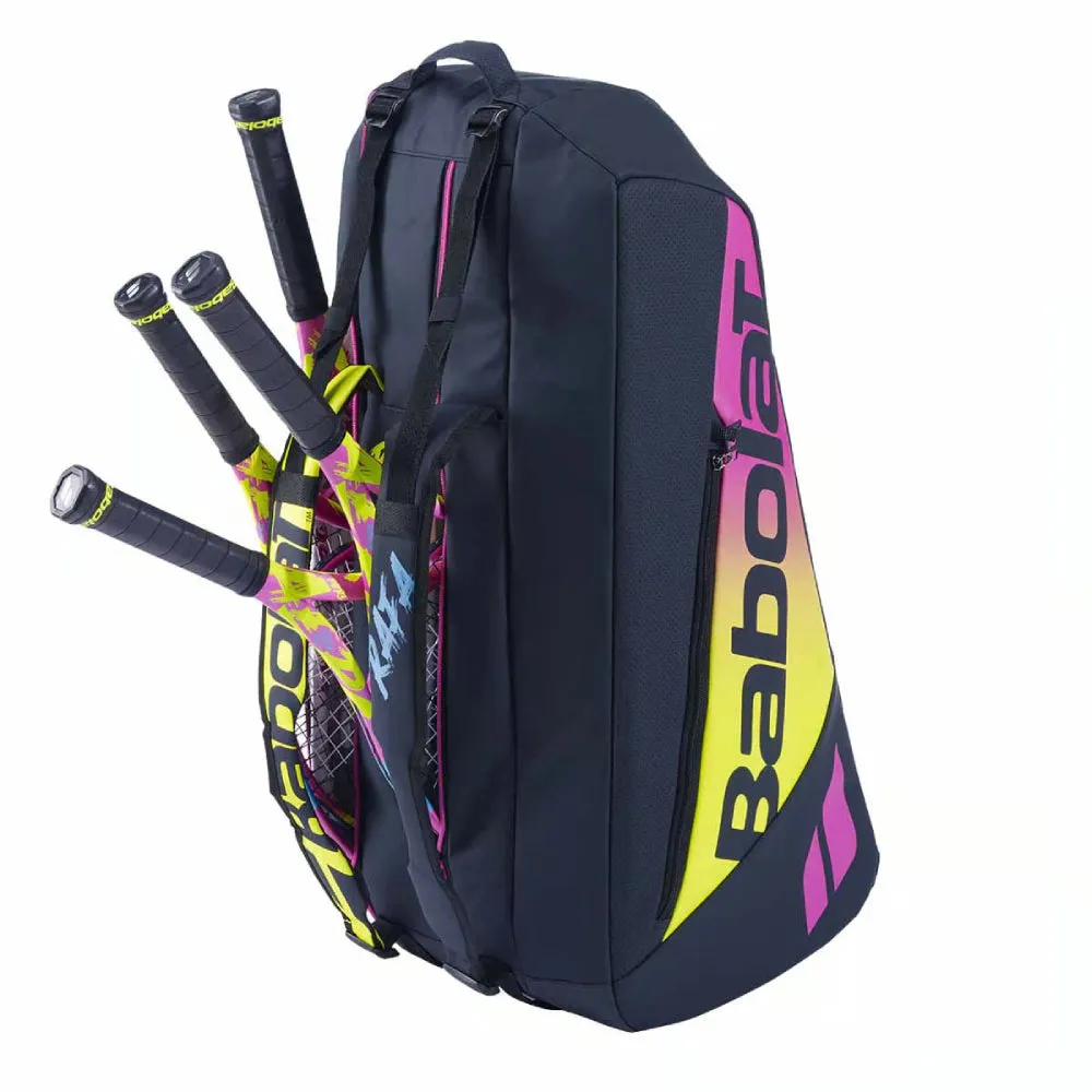 Babolat Pure Aero Rafa 2023 6R Tennis Kit Bag (Yellow/Pink/Blue)