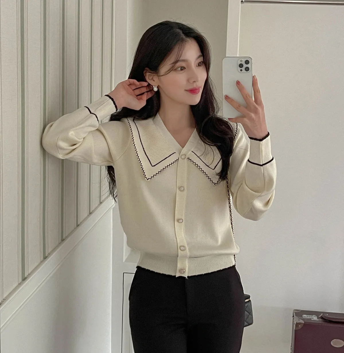 BADDIARY  |Casual Style V-Neck Long Sleeves Plain Party Style