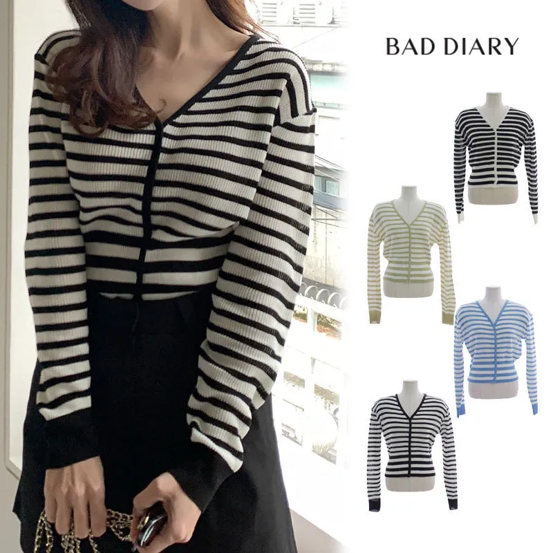 BADDIARY  |Stripes Casual Style Long Sleeves Party Style Office Style