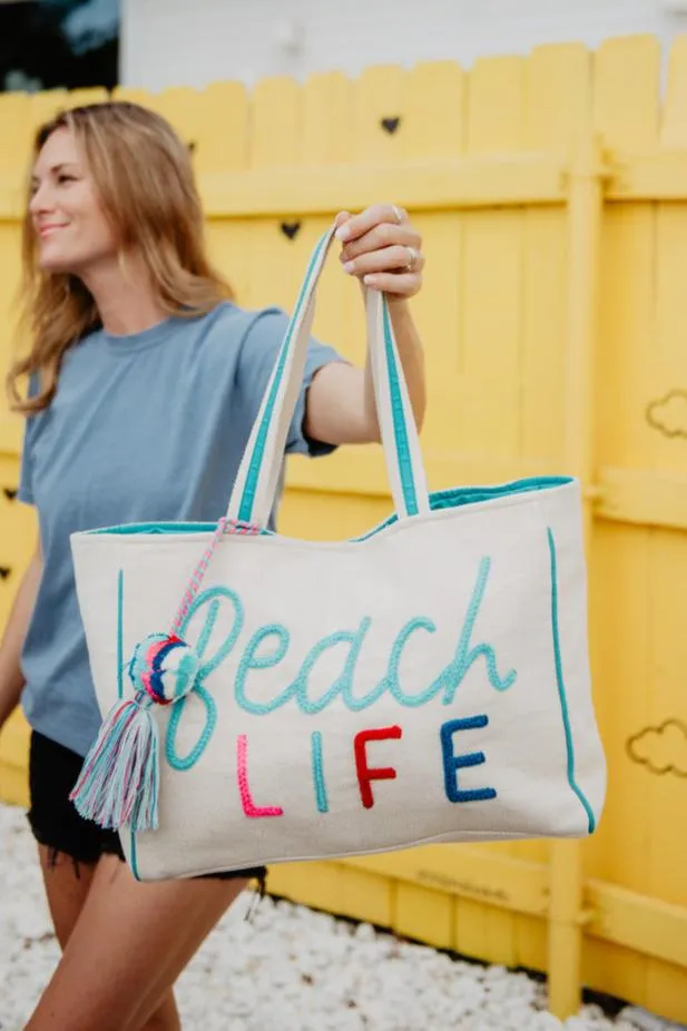 Beach Life Tote or Beach Bag