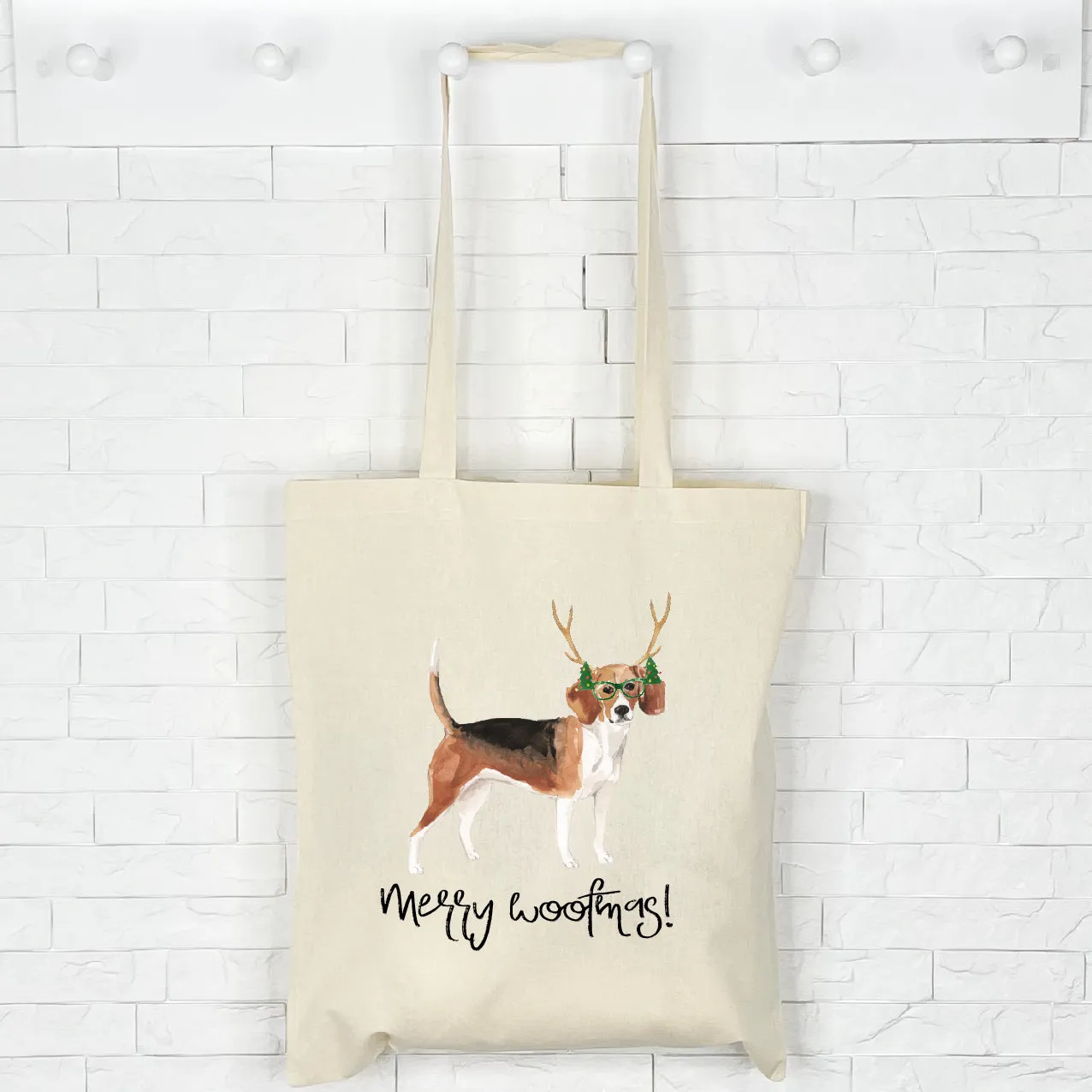 Beagle Christmas Tote Bag