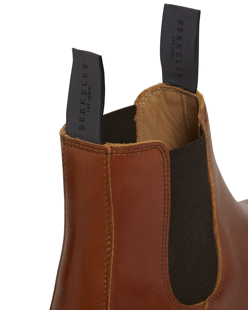 Berkeley - Ws Chelsea Leather Boots Cognac