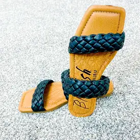 Black Blowfish Malibu Braided Puffy Sandals