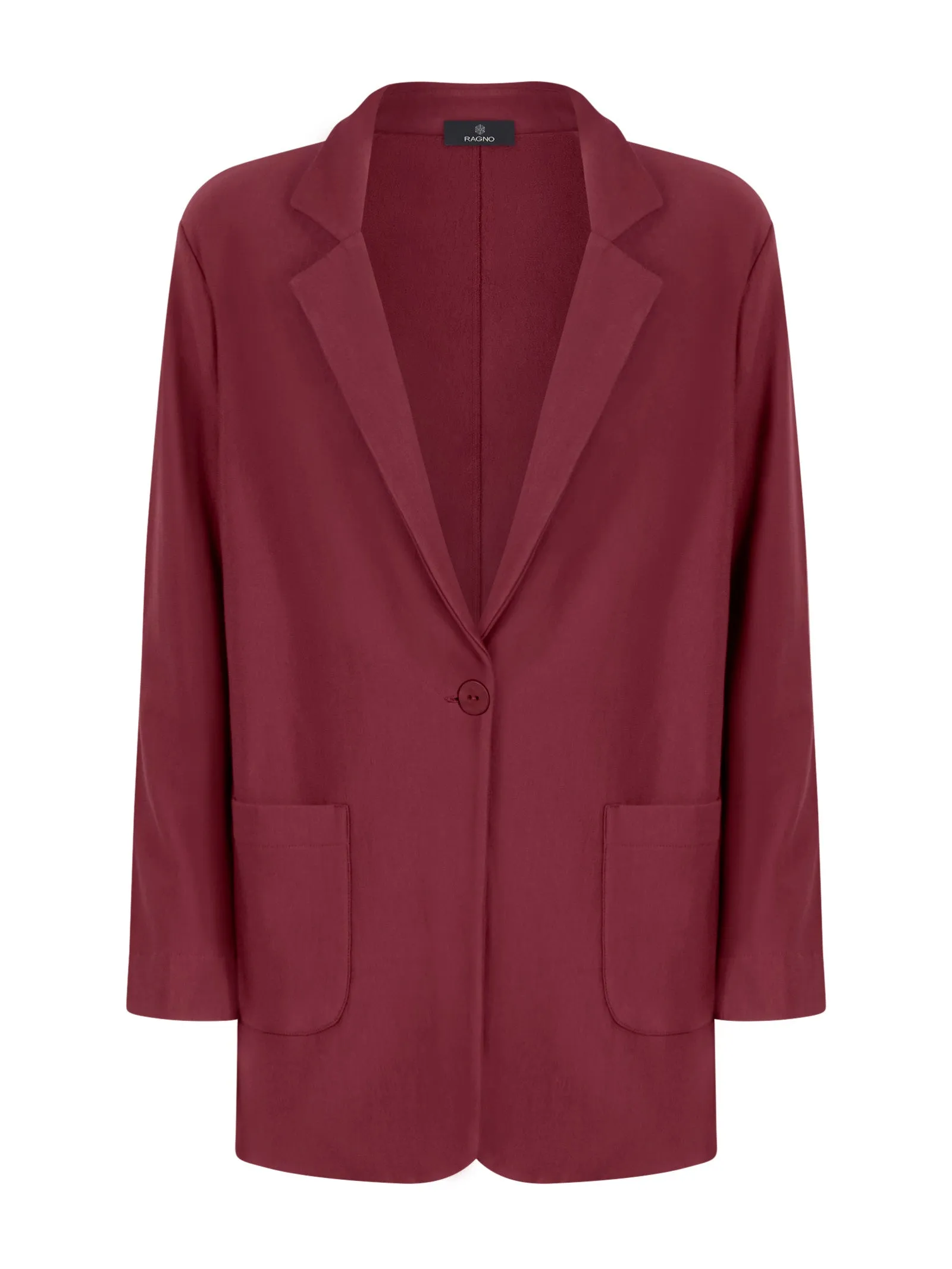 Blazer destrutturato in in Eco Techno Fleece - Tibetan Red