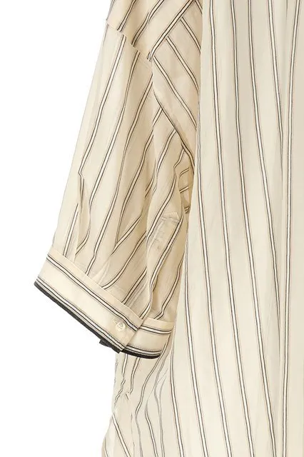 BRUNELLO CUCINELLI  |Stripes Casual Style Silk Blended Fabrics Cropped Cotton