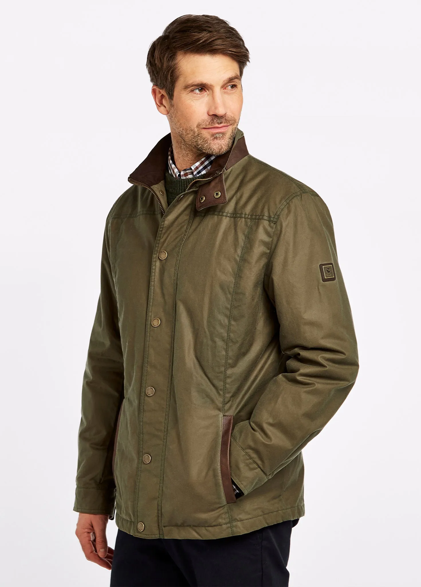 Carrickfergus Waxed Jacket - Dusky Green