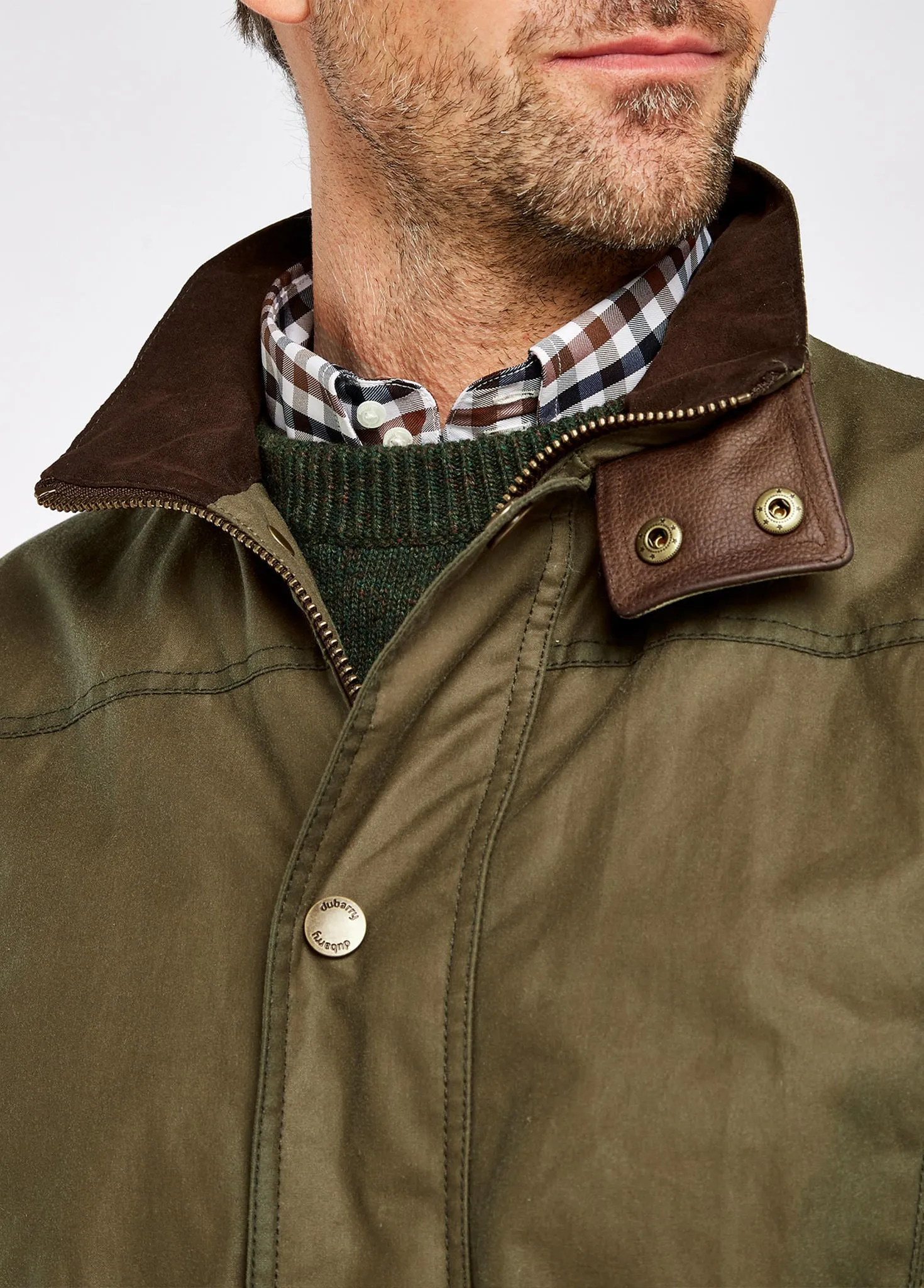 Carrickfergus Waxed Jacket - Dusky Green