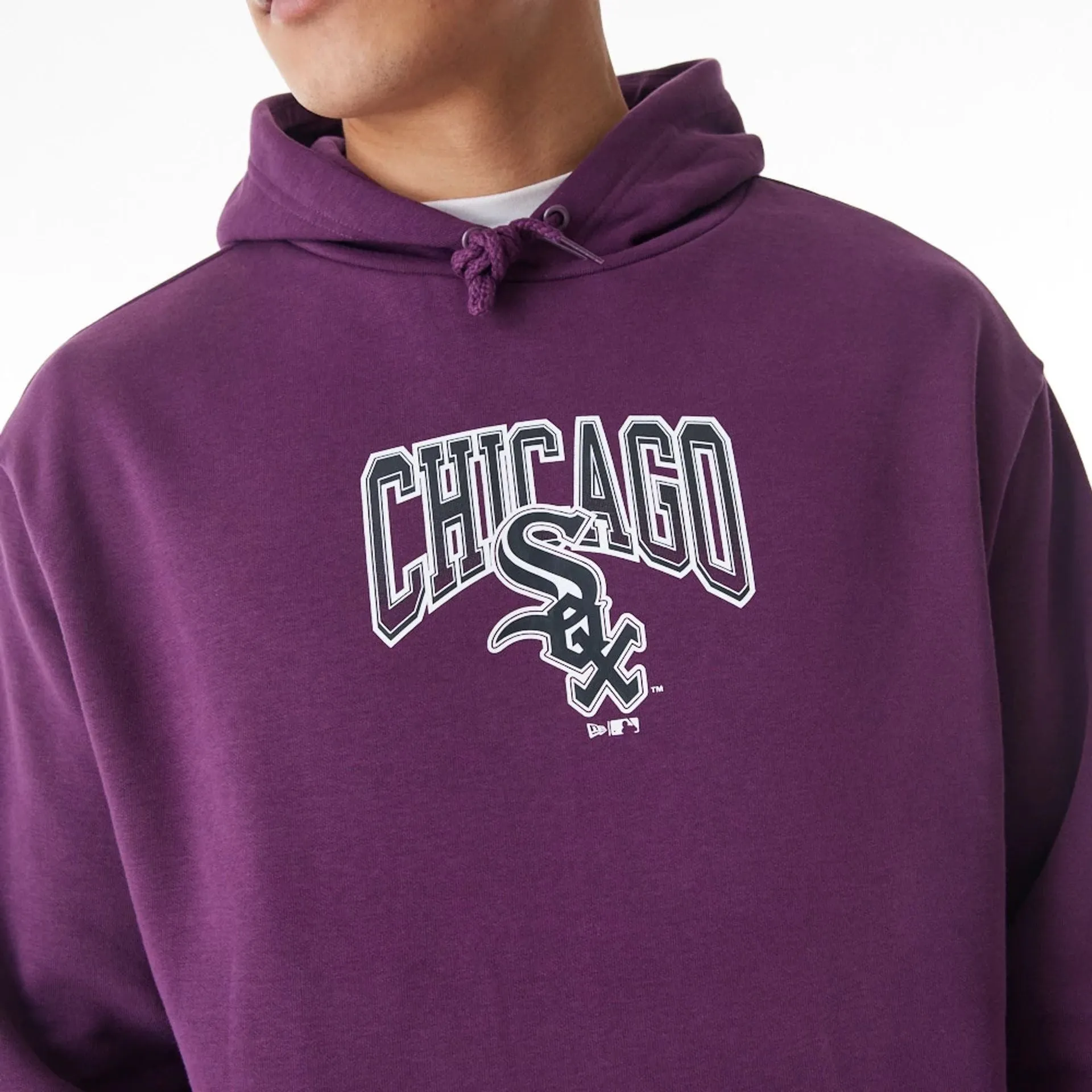 Chicago White Sox MLB Gradient Dark Purple Oversized Pullover Hoodie