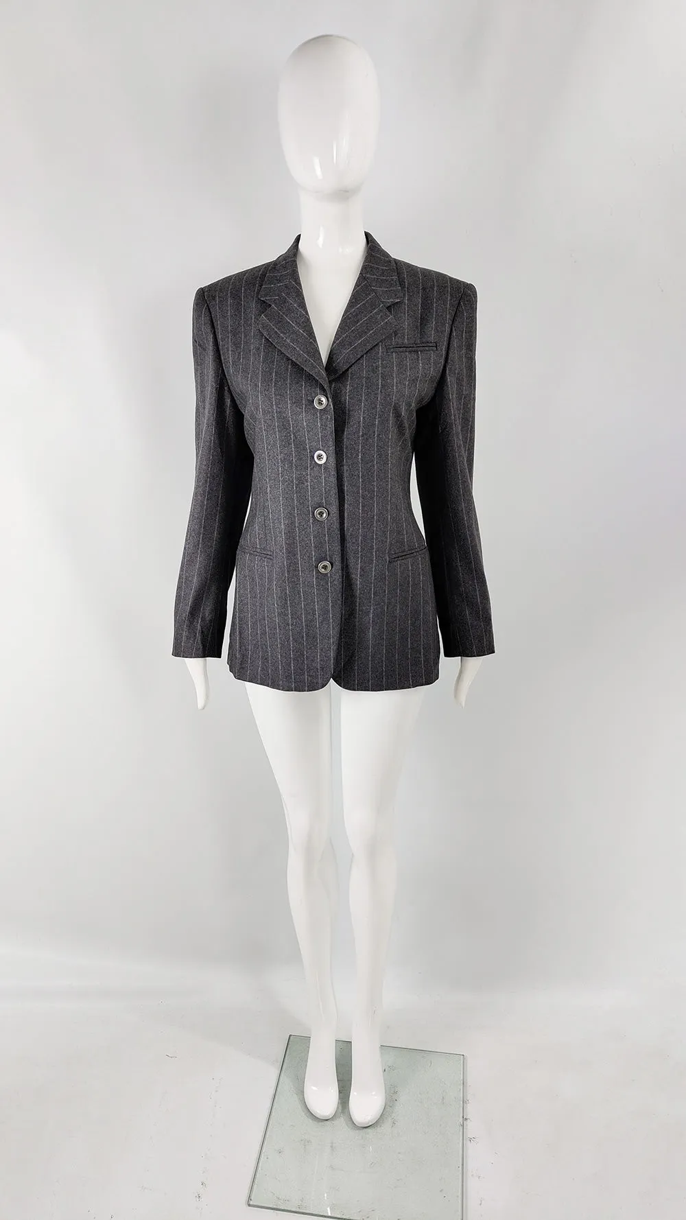 Claudio Lugli Womens Grey Wool Blazer