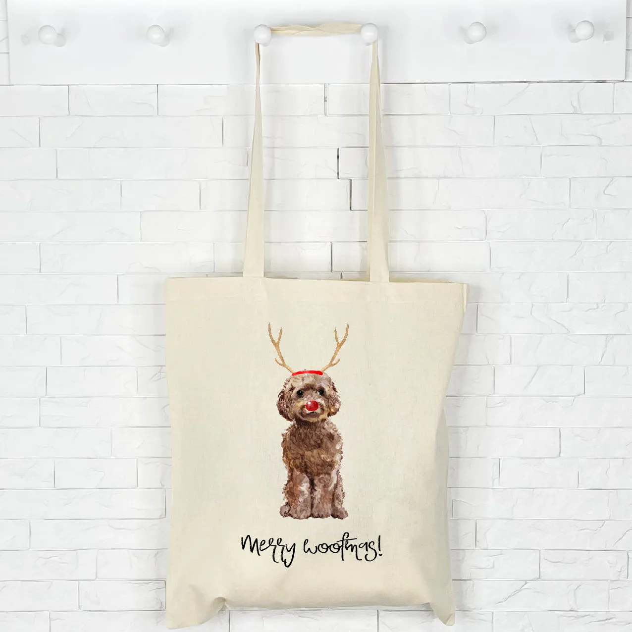 Cockapoo Christmas Tote Bag