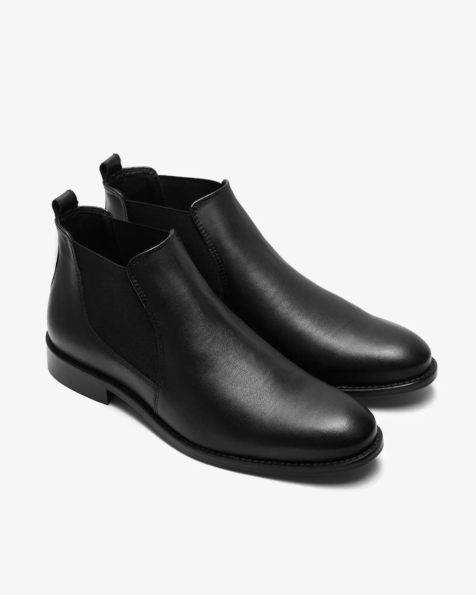 Dean Men's Grape Leather Vegan Chelsea Boots | Black