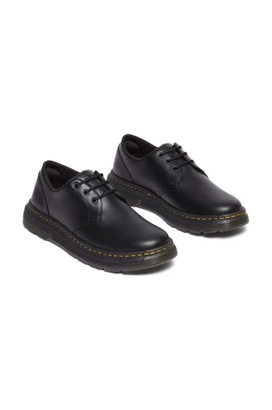 Dr. Martens leather shoes Crewson Lo men's black color DM31669001