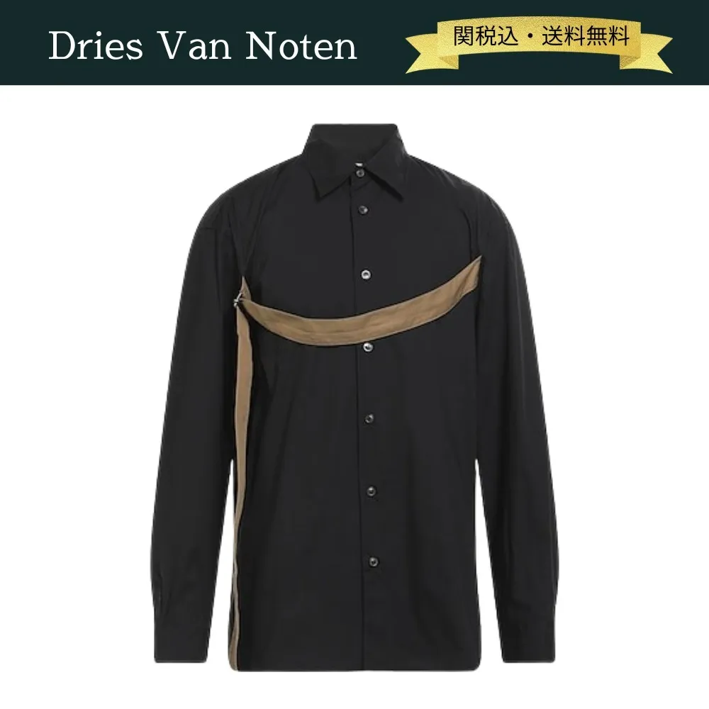 Dries Van Noten  |Unisex Street Style Long Sleeves Plain Cotton Front Button