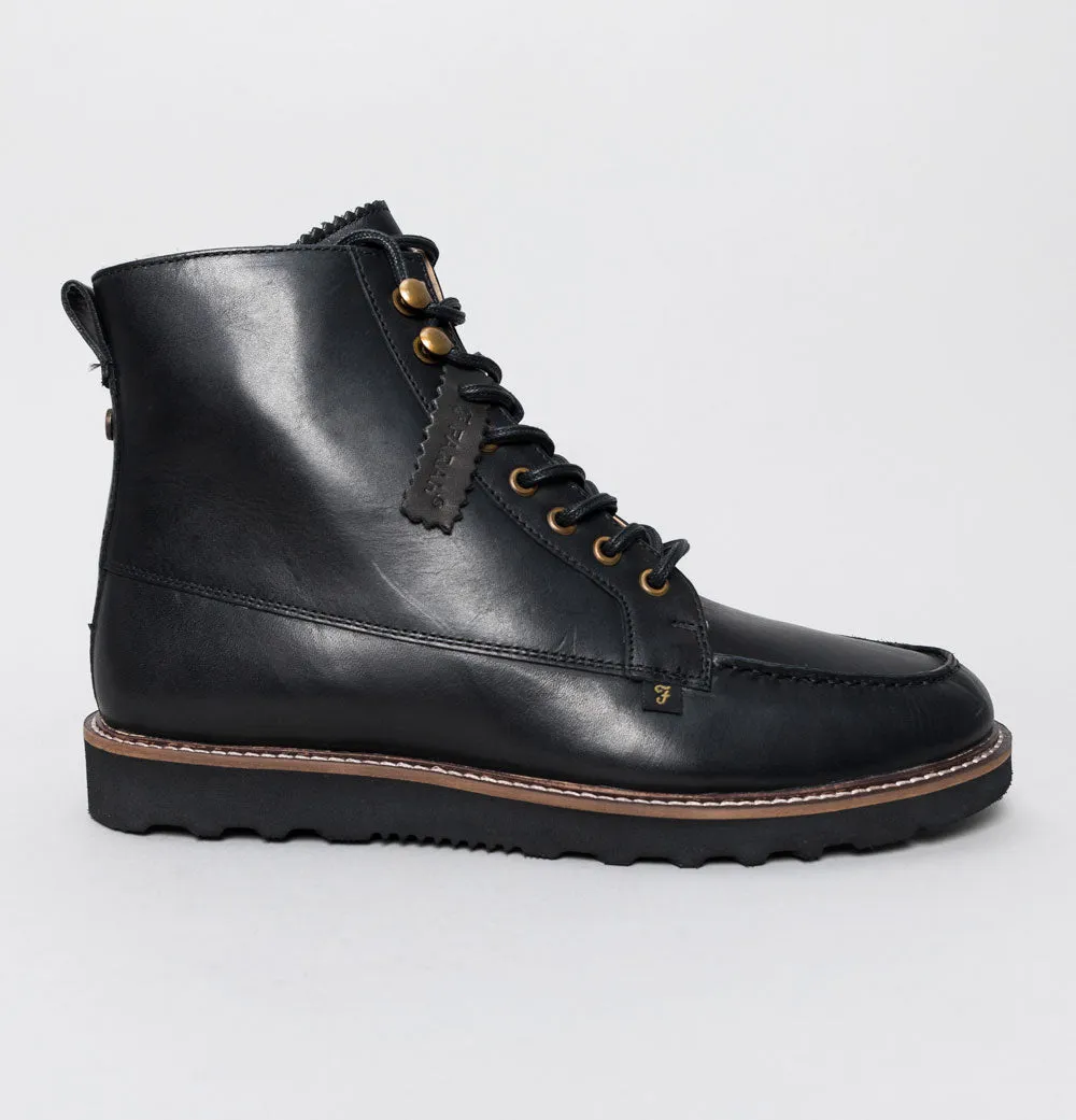 Farah Pantego Leather Boots Black