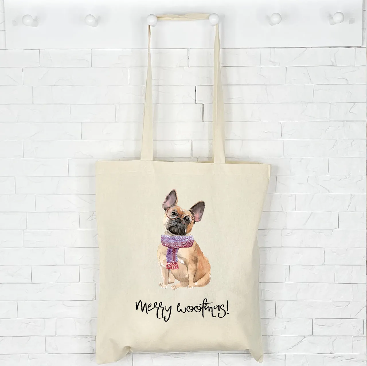 French Bulldog Christmas Tote Bag