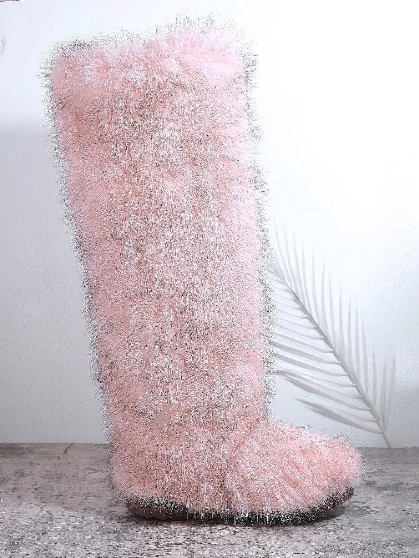 Fuzzy Slip On Boots