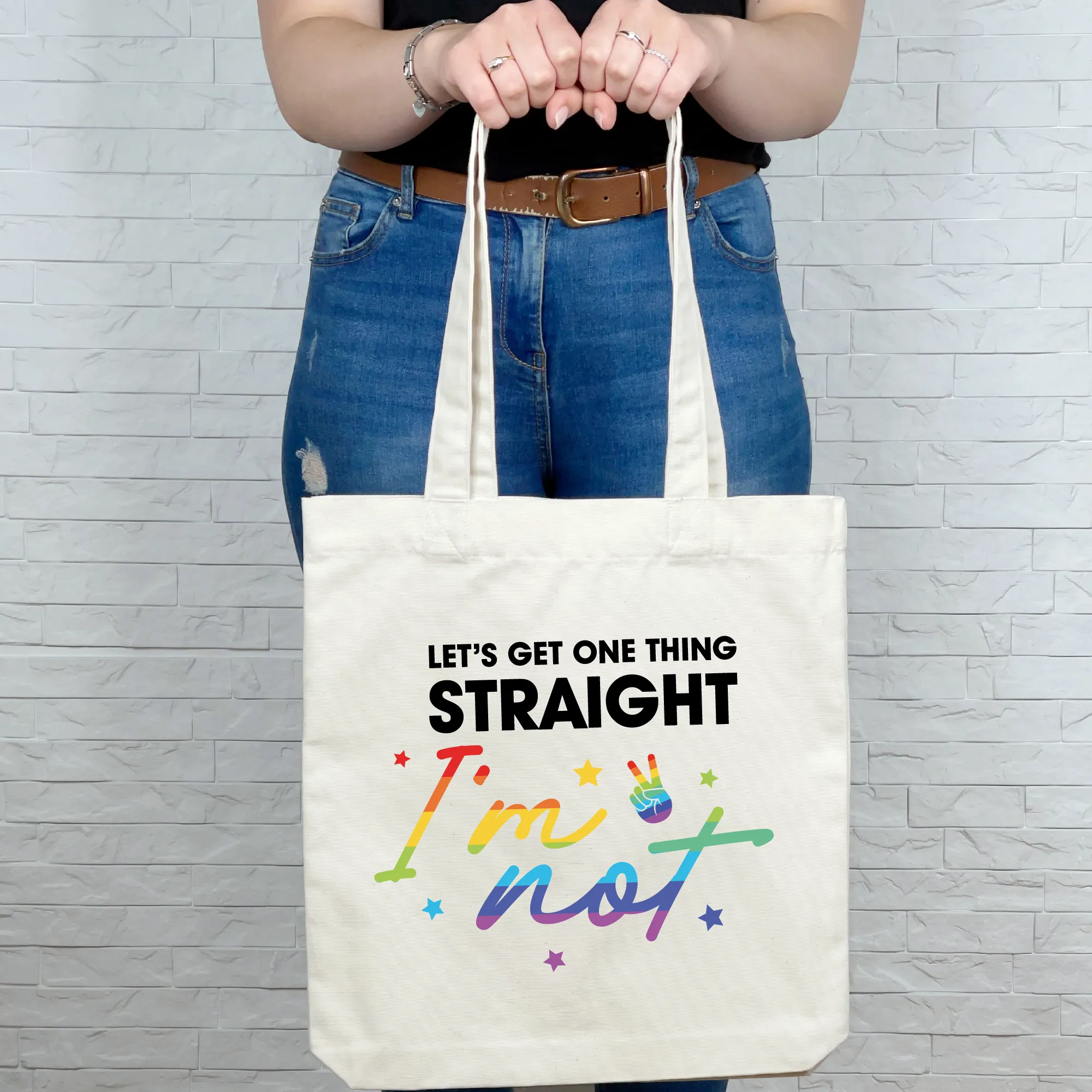 Gay Pride, Straight, I'm Not Tote Bag