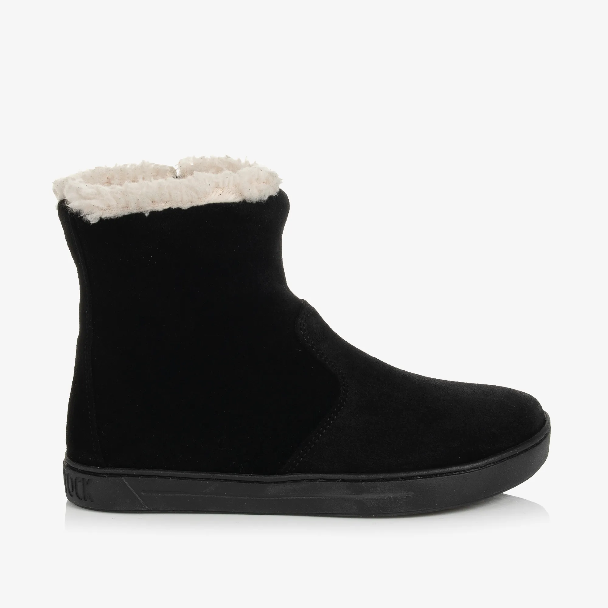 Girls Black Suede Leather Boots