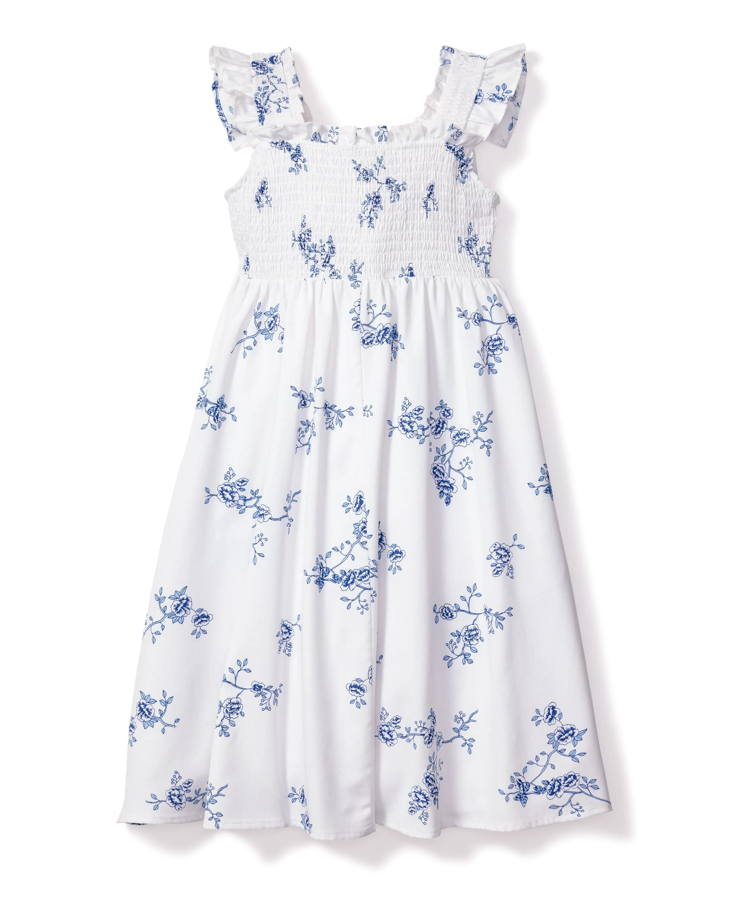 Girl's Twill Margaux Dress | Indigo Floral