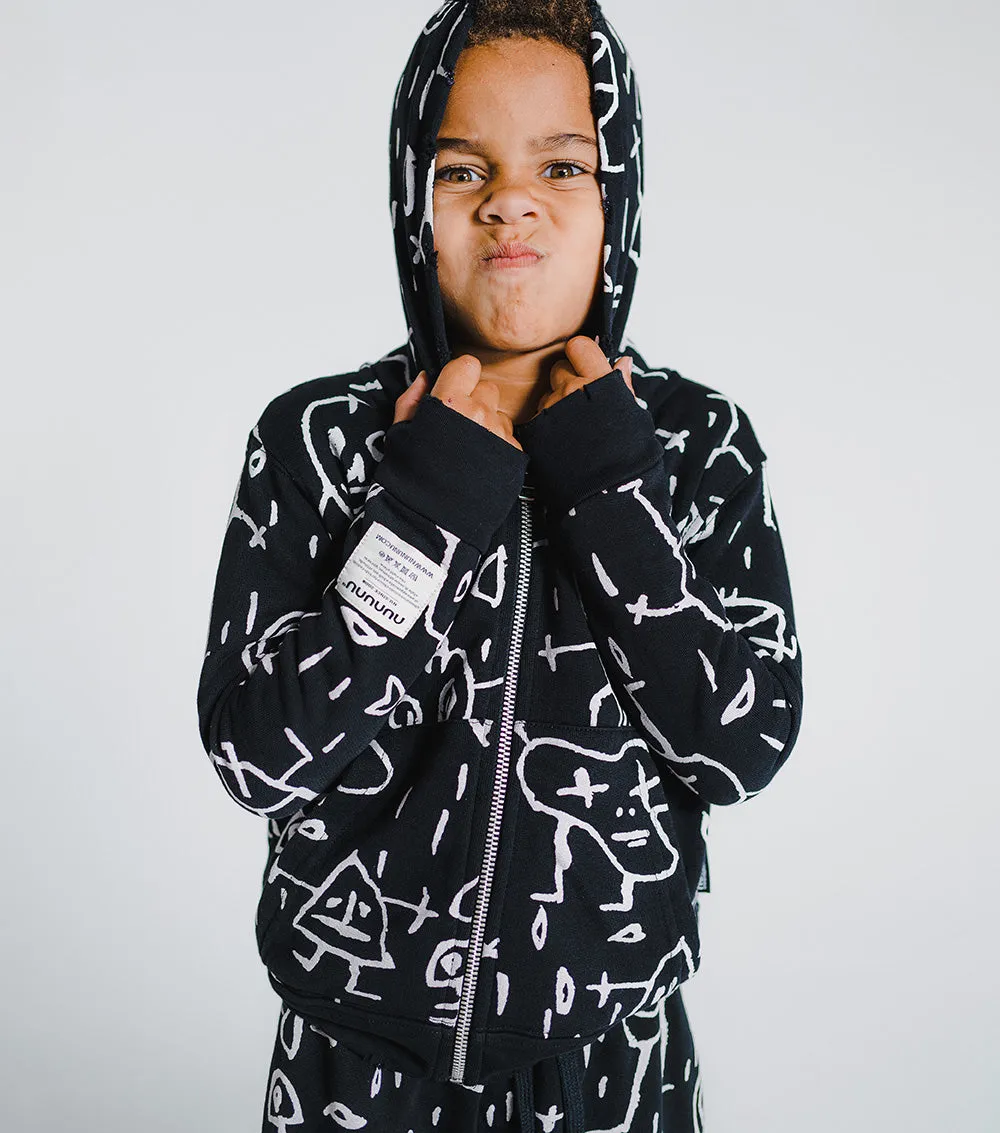 goofy skulls zip hoodie