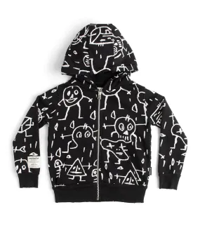 goofy skulls zip hoodie