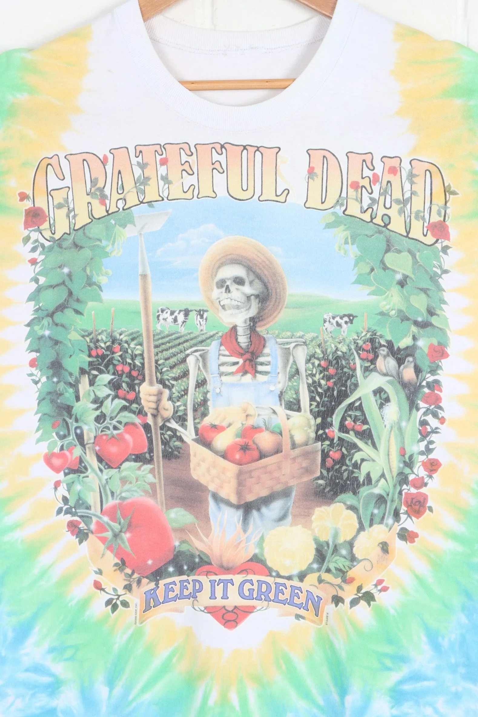 Grateful Dead 1998 Keep It Green/Let It Grow Tie Dye T-Shirt (XL)