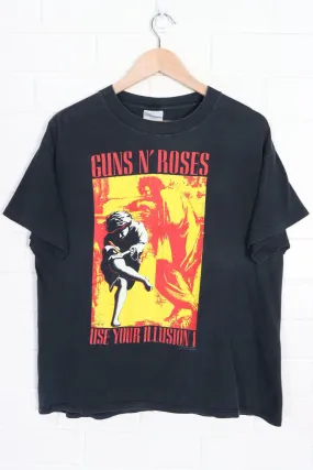 Guns N' Roses 1991 'Use Your Illusion' Front Back T-Shirt USA Made (L)