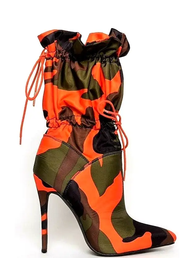 Gurl Soldier Camouflage Puffer Boots