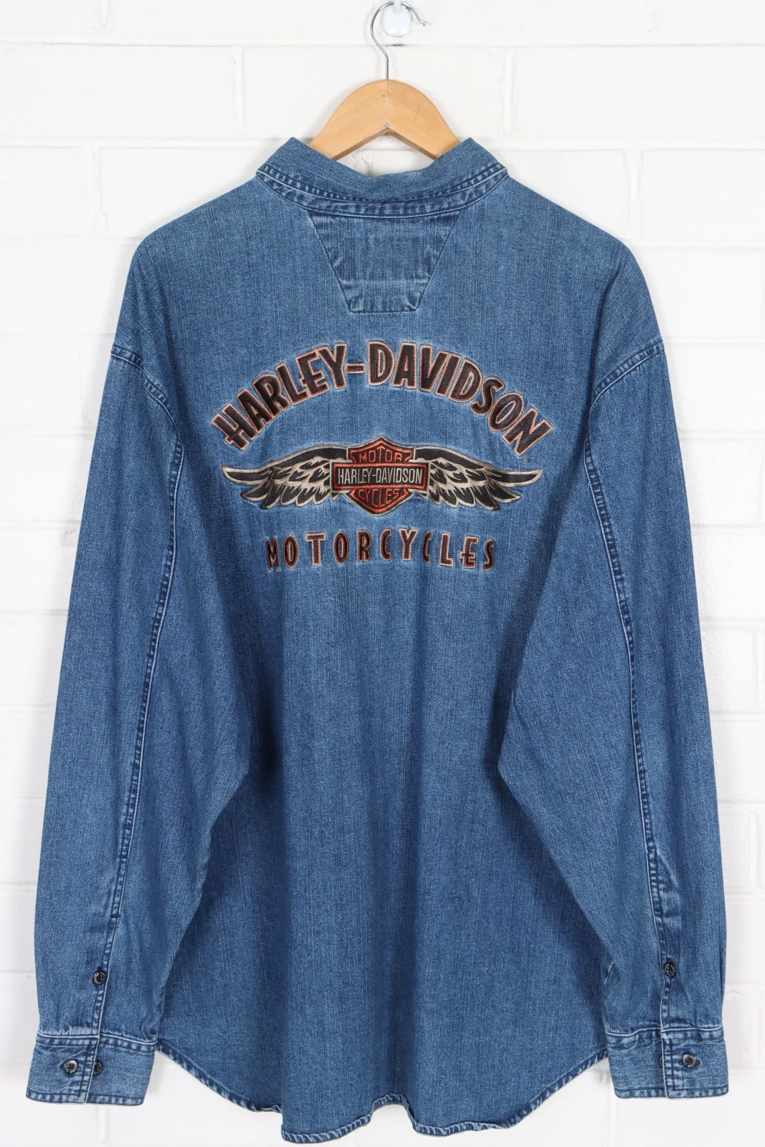 HARLEY DAVIDSON Denim Long Sleeve Shacket (XXL)