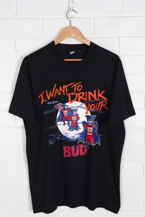 'I Want to Drink your Bud' Budman Budweiser Promo Tee (L)