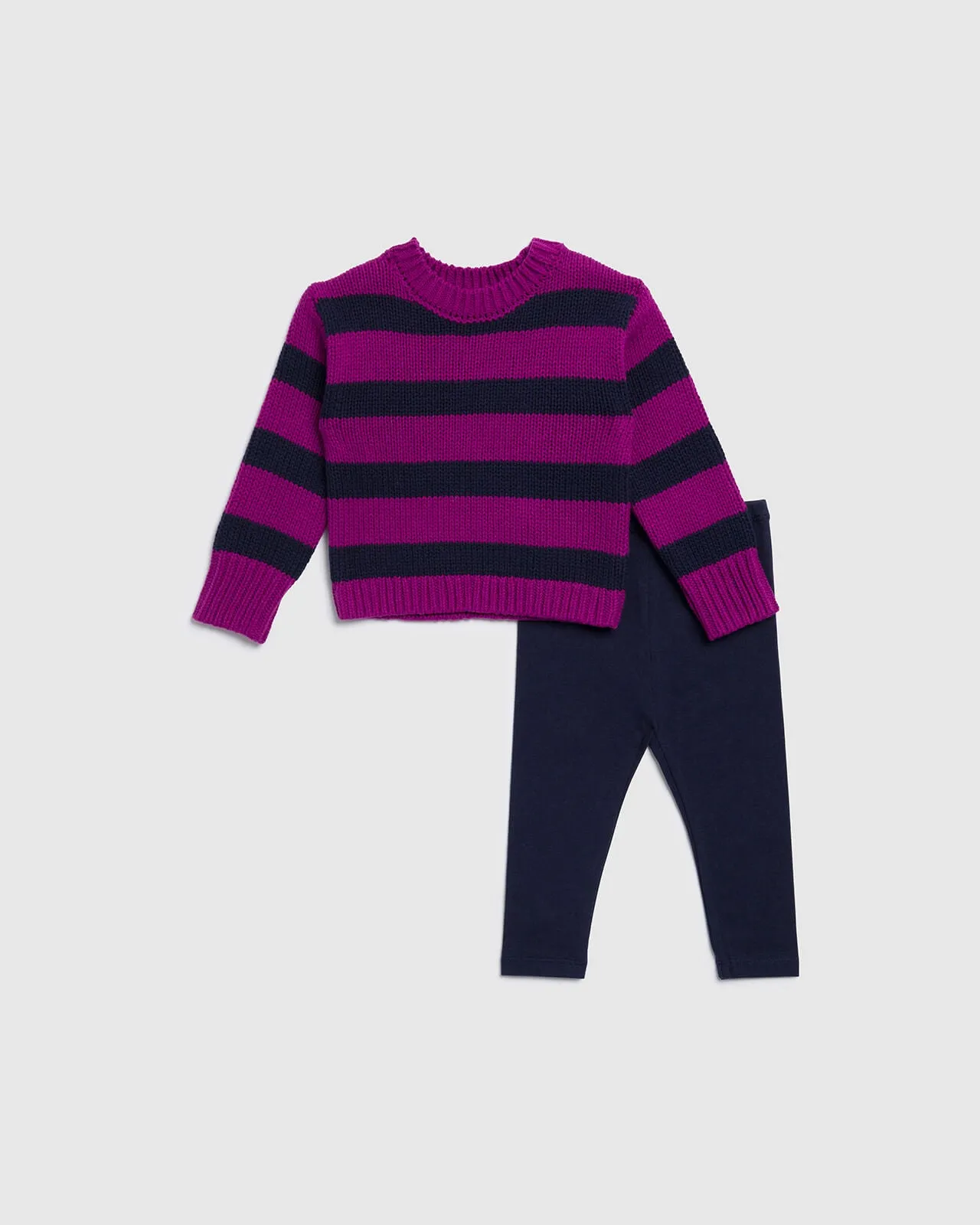 Infant Girl Cozy Stripe Sweater Set