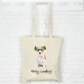 Jack Russell Christmas Tote Bag