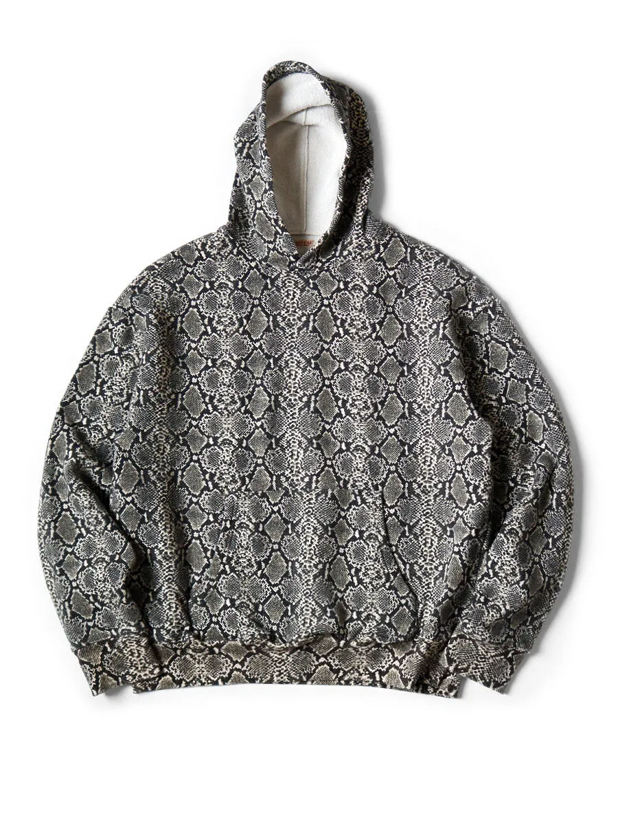 Kapital Fleece snake pattern hooded sweatshirt sweater