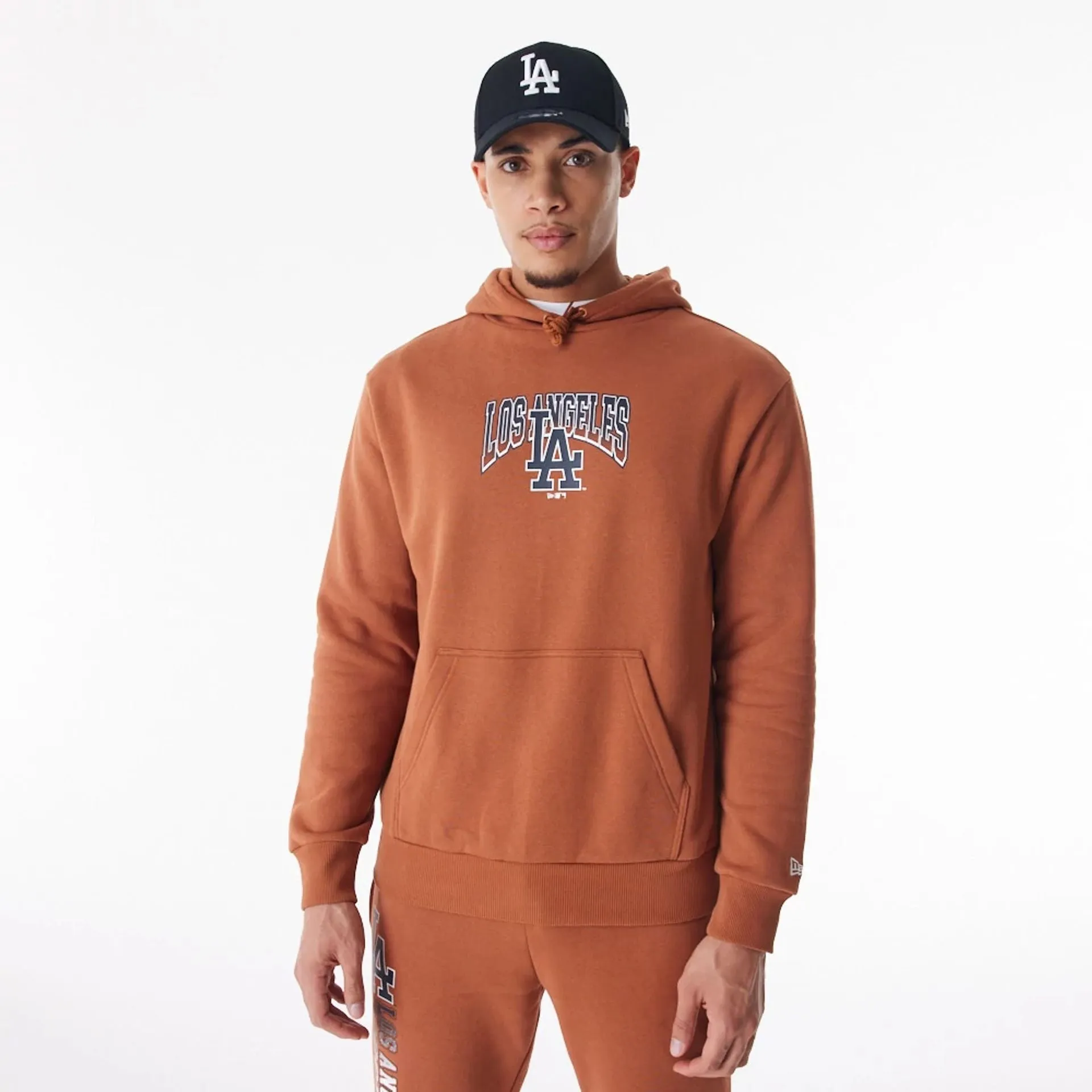 LA Dodgers MLB Gradient Brown Oversized Pullover Hoodie