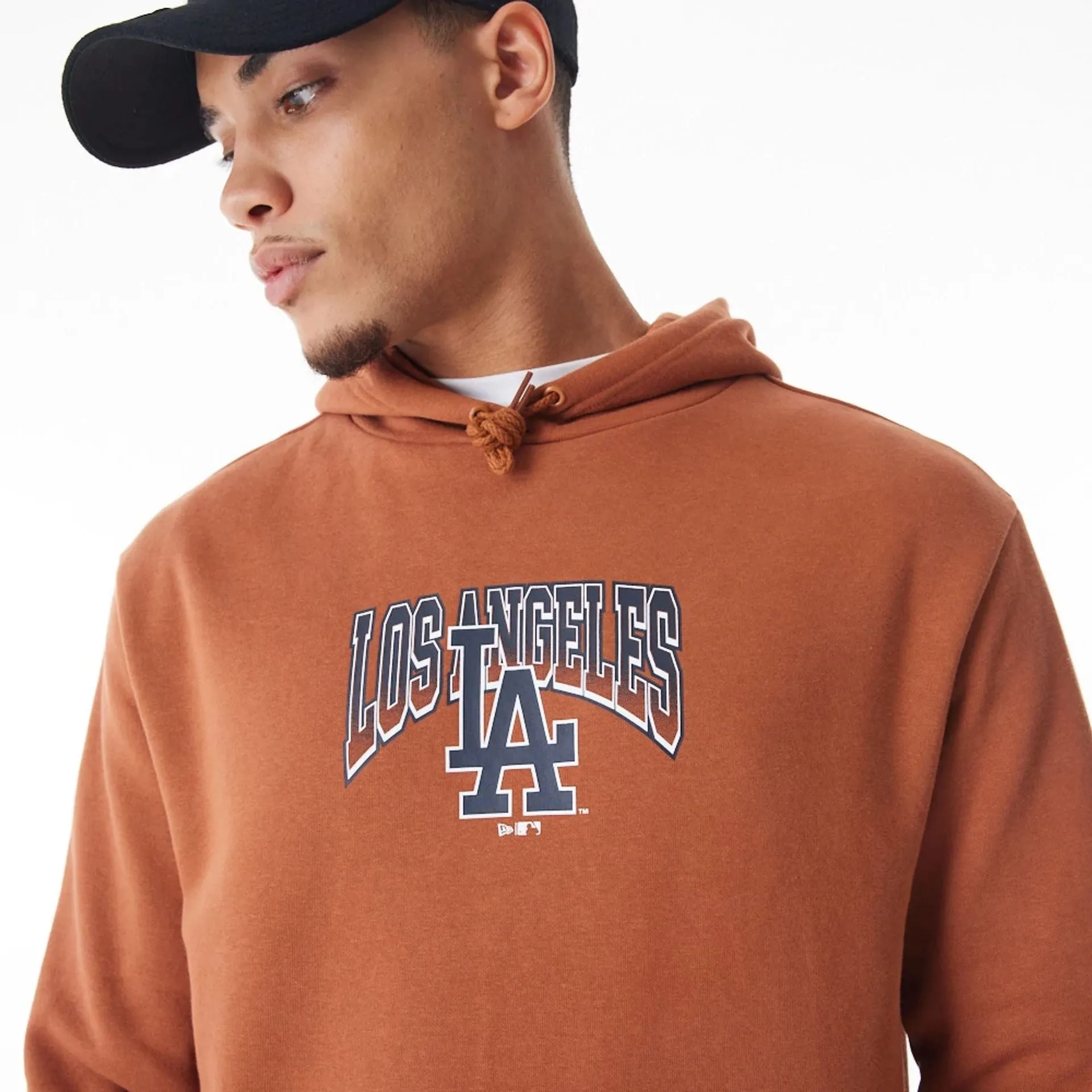 LA Dodgers MLB Gradient Brown Oversized Pullover Hoodie