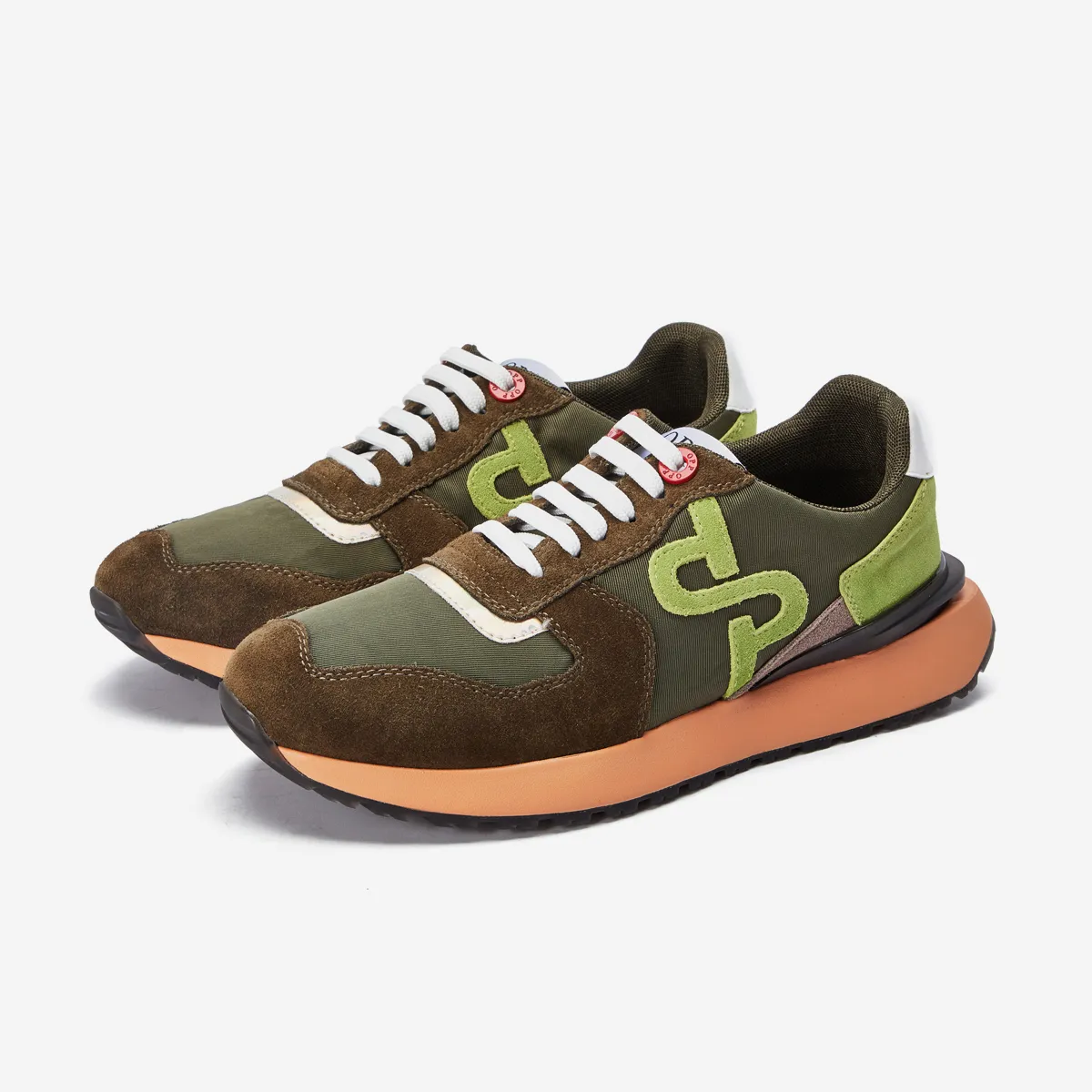 Lace-Up Suede Sneaker Army Green 