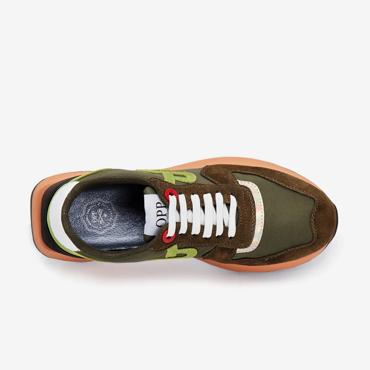 Lace-Up Suede Sneaker Army Green 