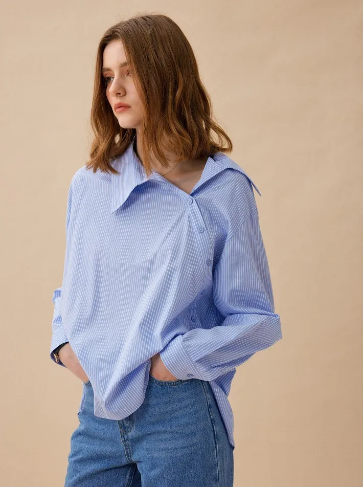 LENINA  |Casual Style Short Sleeves Logo Shirts & Blouses