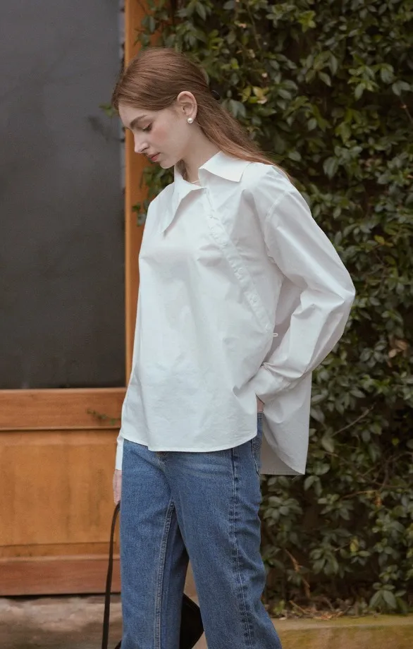 LENINA  |Casual Style Short Sleeves Logo Shirts & Blouses