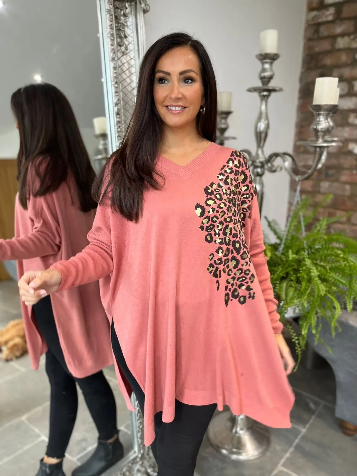 Leopard Shoulder Fine Knit Livvy