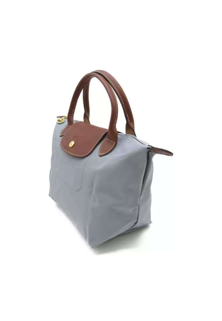 Longchamp Pre-loved LONGCHAMP Le Preage Original S top handle bag Handbag tote bag others Recycled Polyamide Canvas gray steel